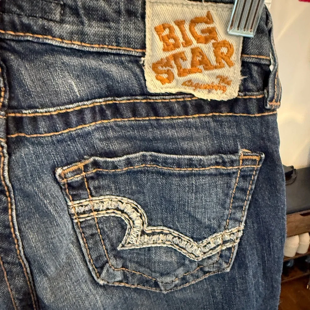 Big Star Casey Low Rise  Dark Blue Boot Cut Jeans Size 25r - Picture 7 of 13
